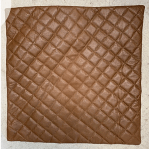 Pages Quilted Cushion - Square Dark Tan (unfilled)